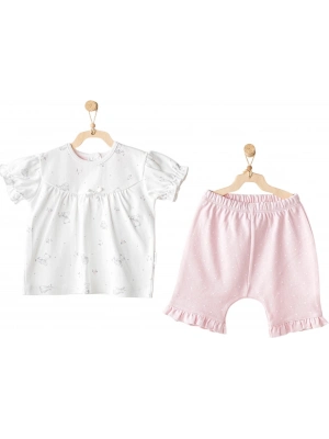 Andywawa AC25631 Cuddly Bunny Bear 2Li Bebe Takım Pink