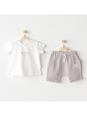 Andywawa AC25847 Happy Animals 2Li Bebek Takım Grey