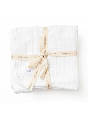 Andywawa AC25870 Müslin Home Bebek Battaniye 105*120 White