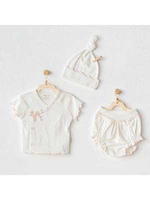 Andywawa AC25899 3Lü Basic Bebe Takım Ekru