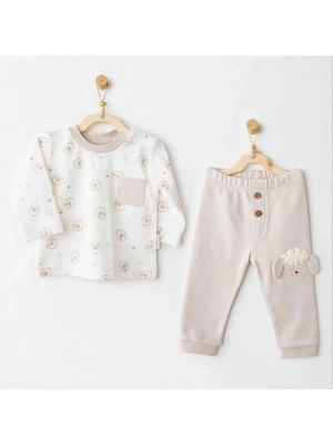 Andywawa AC26155 Tinny S Sheeps 2li Takım Beige