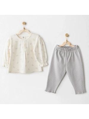 Andywawa AC26253 Baby Bow Bliss 2li Takım Ekru