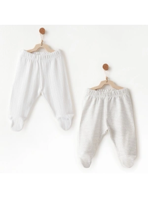 Andywawa AC26585 Hello Elephant 2li Patikli Pantolon White