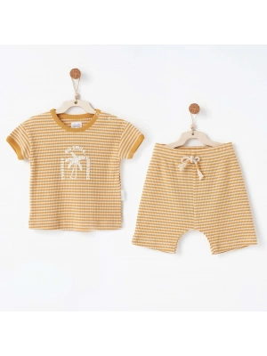 Andywawa AC26672 Bamboo Striped 2li Takım Mustard