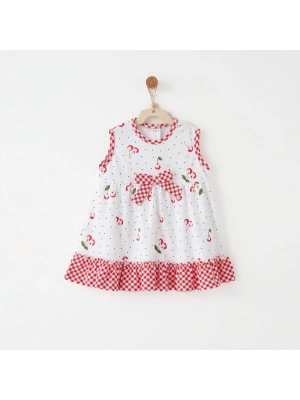 Andywawa AC26688 Cherry Chatty Elbise Ekru