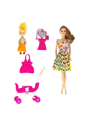 ® Anlily Bebek Arabalı Aksesuarlı Oyuncak Bebek