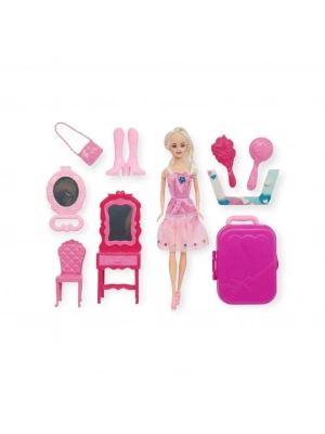 Anlily Makyaj Seti ve Seyahat Bavullu Bebek Seti - 02454