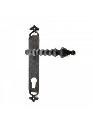 Antika Tarz Dekoratif Pirinç Burma Oda Kapı Kolu - 247x35 Mm, Oksit