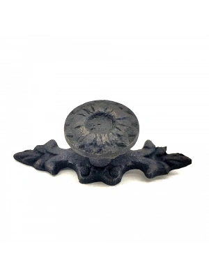 Antika Tarz Dekoratif Pirinç Çiçek Düğme - 20x53 Mm, Oksit