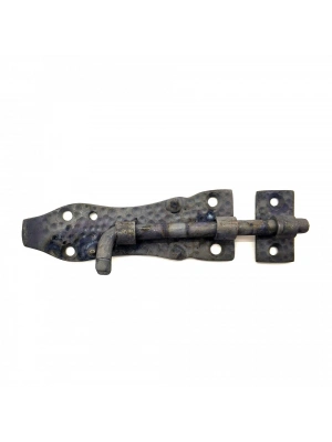 Antika Tarz Dekoratif Pirinç Dövme Kapı Sürgüsü - 7cm, Oksit