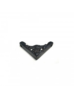 Antika Tarz Dekoratif Pirinç Köşe Süsü - 58x58 Mm, Oksit