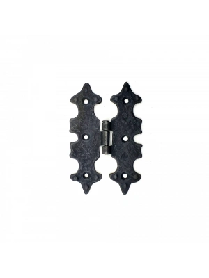 Antika Tarz Dekoratif Pirinç Lale Menteşe - 104x77 Mm, Oksit