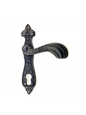 Antika Tarz Dekoratif Pirinç Mevlana Yale Kapı Kolu - 228x48 Mm, Oksit