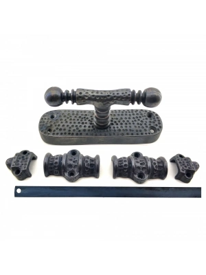 Antika Tarz Dekoratif Pirinç Üstten İspanyolet - 133x40 Mm, Oksit