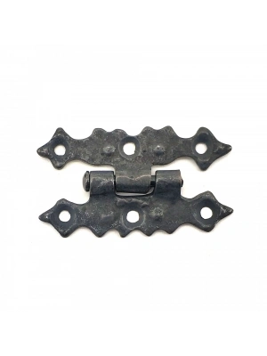 Antika Tarz Dekoratif Pirinç Yıldız Menteşe - 63x36 Mm, Oksit