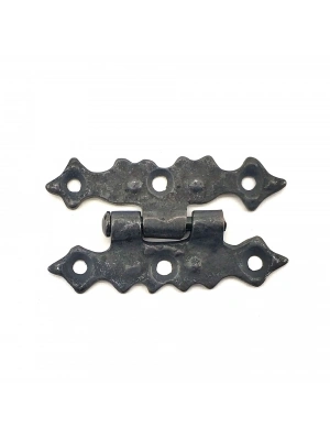 Antika Tarz Dekoratif Pirinç Yıldız Menteşe - 63x36 Mm, Oksit