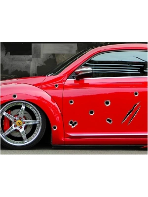 Araba Çıkartmaları 3d Kurşun Delik Sticker