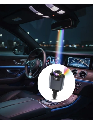 ® Araç İçi Çok Fonksiyonlu Şarj Cihazı Hava Nemlendirici Aroma ve Yıldız Işık