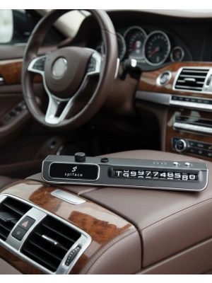 ® Araç İçi LED Park Telefon Numarası Göstergesi Ön Cam Uyumlu 2 Koku Hediyeli