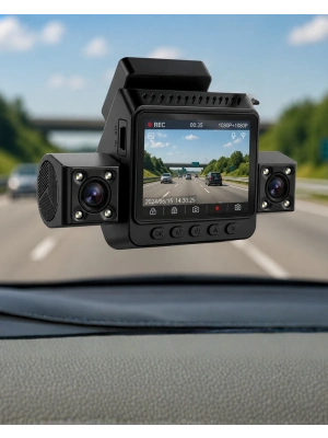 Araç Ön Arka İç Kamera Sistemi Full HD Hareket Sensörlü Kayıt Cihazı