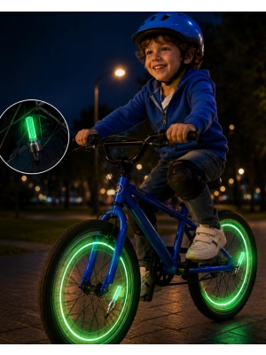 Araç Sibop LED Işığı 2li Set Bisiklet Motosiklet Jant Lambası