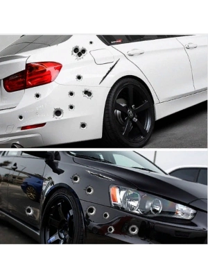 Araç Sticker Mermi Ve Oto Sticker Yara Şeklinde 3d