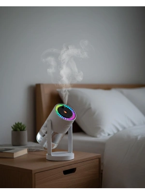 ® Araç ve Ev İçin Hava Nemlendirici Projektörlü Sessiz Buhar