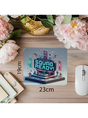 Arkadaşlarla Oyuna Hazır Mouse Pad Tasarımı - 19x23 cm 2 mm Dikdörtgen İthal Baskılı Mouse Pad