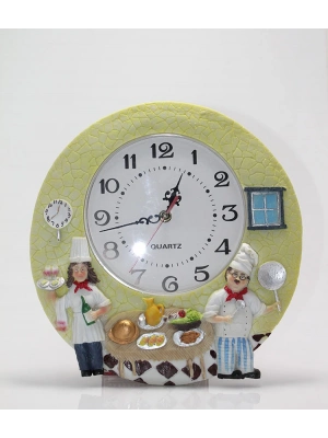 Aşçı Tasarımlı Polyester Duvar Saati Model 4