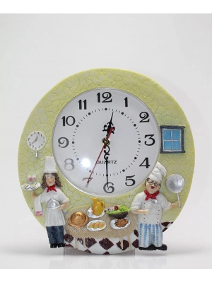 Aşçı Tasarımlı Polyester Duvar Saati Model 5