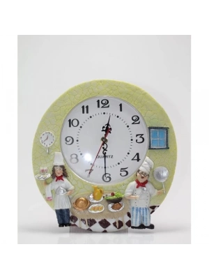 Aşçı Tasarımlı Polyester Duvar Saati Model 5