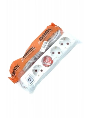 Asel 4Lü Topraklı Grup Priz 3mt Ast 403