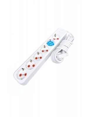 Asel 6Lı Topraklı Grup Priz 5mt