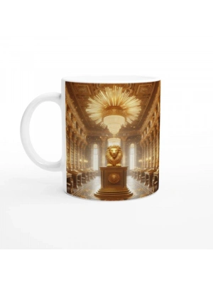 Aslan Burcu Baskılı Kahve Kupası - Zodyak Kütüpanesi Vs1