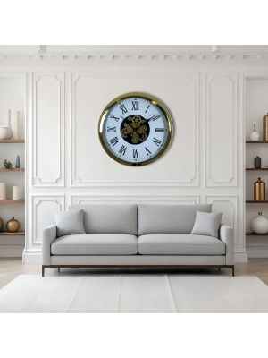 ® Aurelius Gold 60 Cm Çarklı Duvar Saati