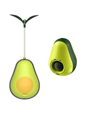 Avokado Şeklinde Kedi Naneli ve Mama Hazneli Kedi Oyuncağı