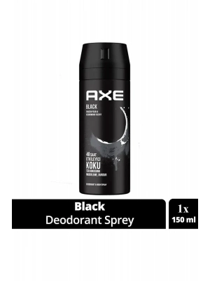 Axe Erkek Deodorant & Bodyspray Black 48 Saat Etkileyici Koku Vücut Spreyi 150 ml