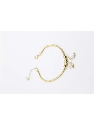 Ay Yıldız Charm Bileklik - Altın