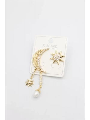 Ay Yıldız Küpe - Altın