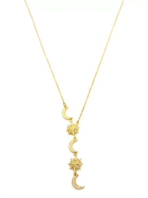 Ay Yıldız Y Kolye - Altın