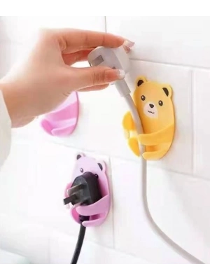 ® Ayıcık Desenli Çok Amaçlı 4 lü Fiş Tutucu