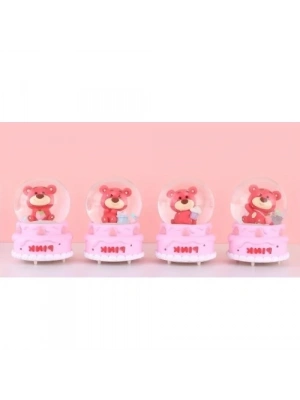 Ayıcıklı Işıklı Kar Küresi 7 Cm