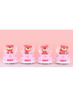 Ayıcıklı Işıklı Kar Küresi 7 Cm