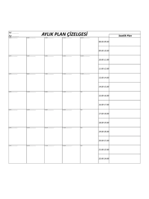 ®  Aylık Planlayıcı Manyetik Duvar Stickerı Takvim Plan Çizelgesi