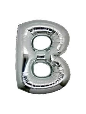 B Harf Folyo Balon Gümüş Renk  40 İnç