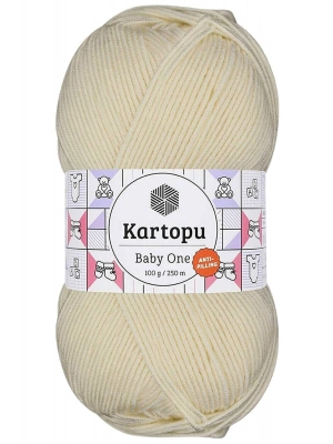 Baby One Tüylenmeyen El Örgü İpi Yünü Krem K025