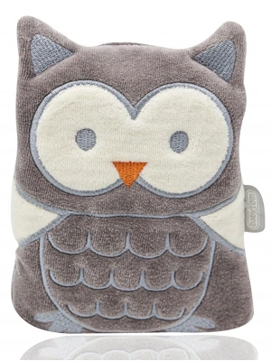 BabyJem Kiraz Çekirdekli Baykuş Kadife Gaz Yastığı 366 Gri Baykuş