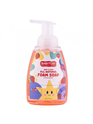 Babyton Çocuklar İçin Doğal Köpük Sabun Çilek