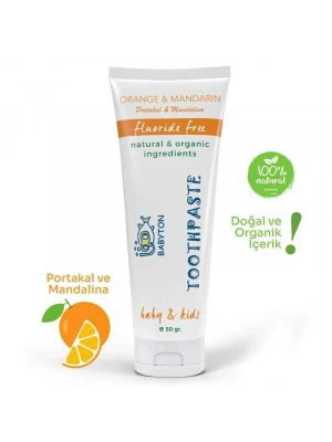 Babyton Organik Diş Macunu Portakal ve Mandalina Aromalı 50gr