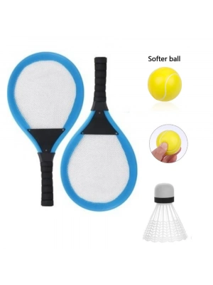 Badminton Seti ve Soft Tenis Topu - RKT-35 - Mavi